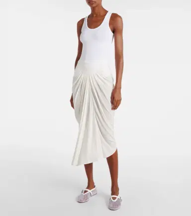 Alaïa Alaïa Draped asymmetric midi skirt | Thumbnail 3