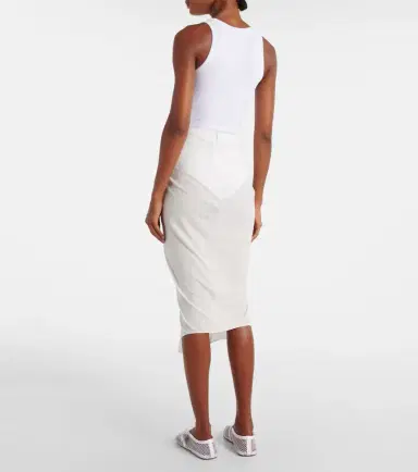 Alaïa Alaïa Draped asymmetric midi skirt | Thumbnail 4