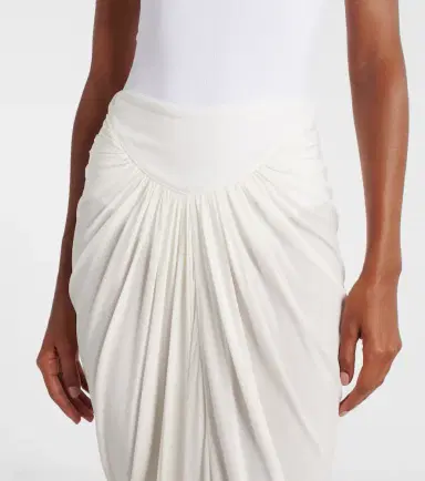 Alaïa Alaïa Draped asymmetric midi skirt | Thumbnail 5