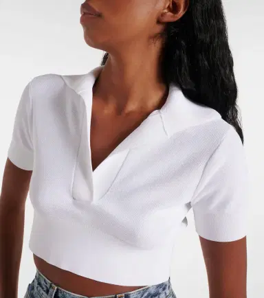 Alaïa Alaïa Cropped polo shirt | Thumbnail 2