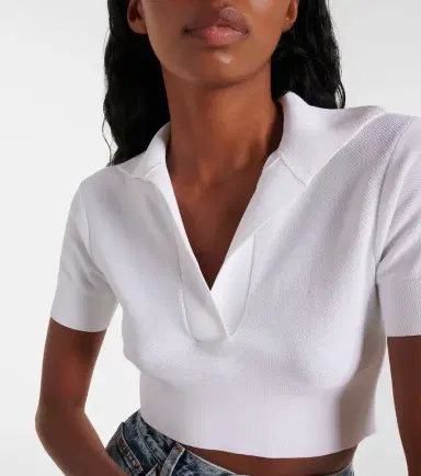 Alaïa Alaïa Cropped polo shirt | Thumbnail 3
