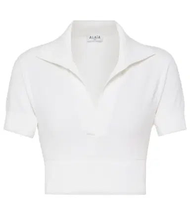 Alaïa Alaïa Cropped polo shirt | Thumbnail 1