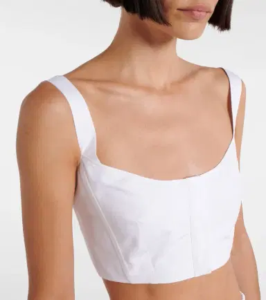Alaïa Alaïa Cotton crop top | Thumbnail 3 Alaïa Alaïa Cotton crop top | Thumbnail 3