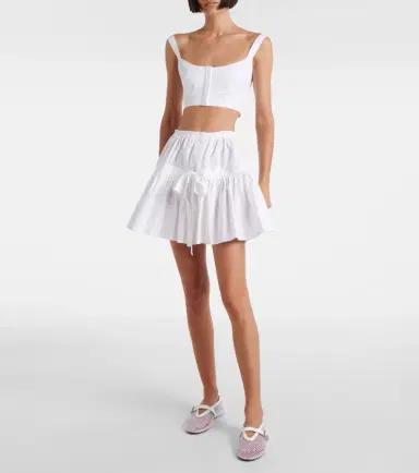 Alaïa Alaïa Cotton crop top | Thumbnail 4 Alaïa Alaïa Cotton crop top | Thumbnail 4