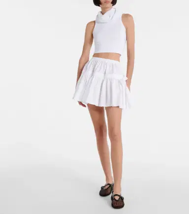 Alaïa Alaïa Bow-detail ruffled miniskirt | Thumbnail 3
