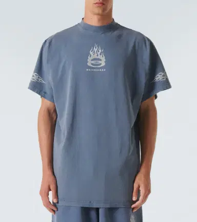 Balenciaga Burning Unity cotton jersey T-shirt | Thumbnail 5