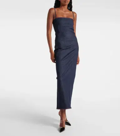 Alaïa Alaïa Denim midi dress | Thumbnail 3