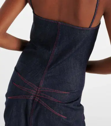 Alaïa Alaïa Denim midi dress | Thumbnail 4