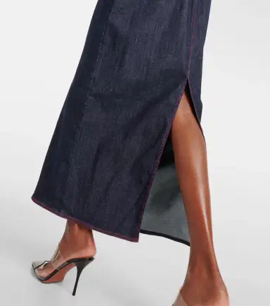 Alaïa Alaïa Denim midi dress | Thumbnail 5