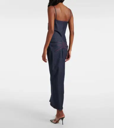 Alaïa Alaïa Denim midi dress | Thumbnail 6