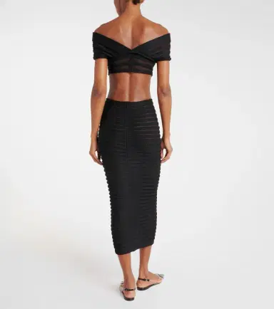 Alaia Alaïa Skeleton knitted midi skirt | Thumbnail 3