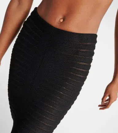 Alaia Alaïa Skeleton knitted midi skirt | Thumbnail 4