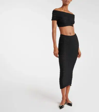 Alaia Alaïa Skeleton knitted midi skirt | Thumbnail 5