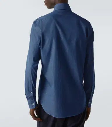 Thom Sweeney Cotton chambray shirt | Thumbnail 6