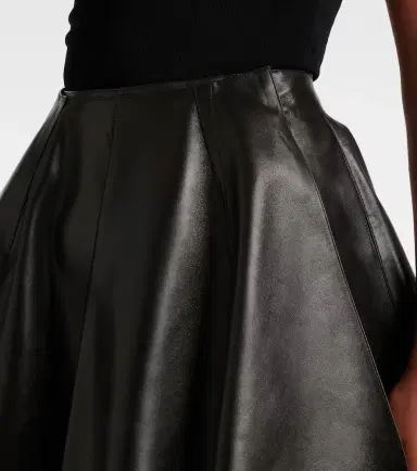 Alaïa Alaïa Asymmetric leather miniskirt | Thumbnail 3