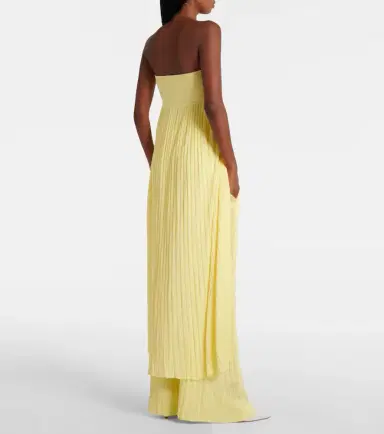 Alaïa Alaïa Pleated high-rise jersey straight pants | Thumbnail 2 Alaïa Alaïa Pleated high-rise jersey straight pants | Thumbnail 2