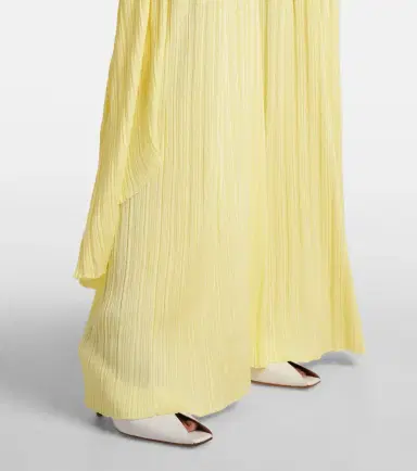 Alaïa Alaïa Pleated high-rise jersey straight pants | Thumbnail 4 Alaïa Alaïa Pleated high-rise jersey straight pants | Thumbnail 4