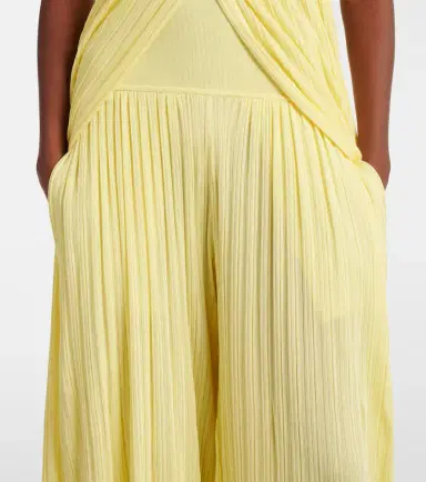 Alaïa Alaïa Pleated high-rise jersey straight pants | Thumbnail 5 Alaïa Alaïa Pleated high-rise jersey straight pants | Thumbnail 5