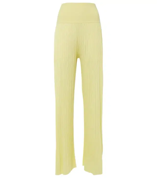 Alaia Alaïa Pleated high-rise jersey straight pants