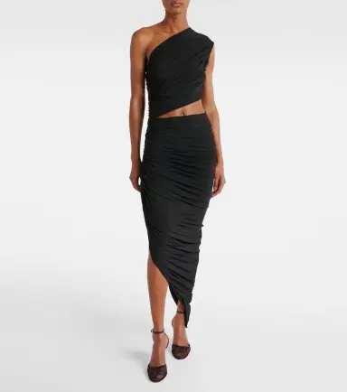 Alaïa Alaïa Cutout ruched jersey midi dress | Thumbnail 4