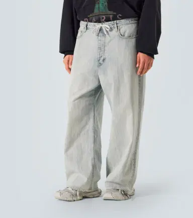 Balenciaga Mid-rise cotton twill wide-leg pants | Thumbnail 4
