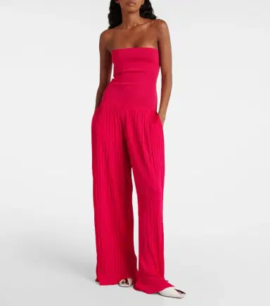 Alaia Alaïa Strapless pleated knitted jumpsuit | Thumbnail 6