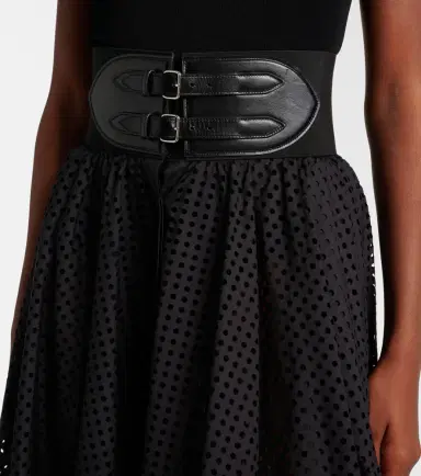 Alaïa Alaïa Cotton-blend midi skirt | Thumbnail 4 Alaïa Alaïa Cotton-blend midi skirt | Thumbnail 4