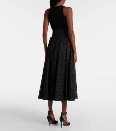 Alaïa Alaïa Cotton-blend midi skirt | Thumbnail 5 Alaïa Alaïa Cotton-blend midi skirt | Thumbnail 5