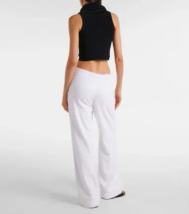 Alaïa Alaïa Low-rise cotton terry straight pants | Thumbnail 2