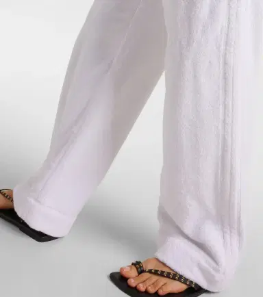 Alaïa Alaïa Low-rise cotton terry straight pants | Thumbnail 5
