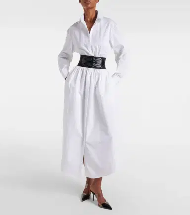Alaïa Alaïa Cotton poplin shirt dress | Thumbnail 2