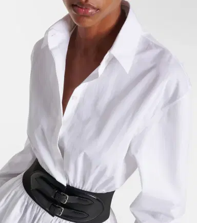 Alaïa Alaïa Cotton poplin shirt dress | Thumbnail 7