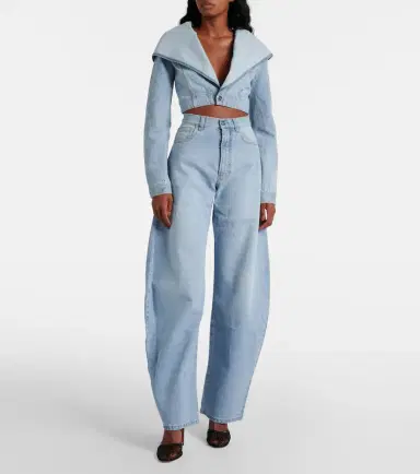 Alaïa Alaïa Cropped denim jacket | Thumbnail 3