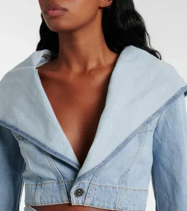 Alaïa Alaïa Cropped denim jacket | Thumbnail 5