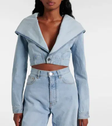Alaïa Alaïa Cropped denim jacket | Thumbnail 6