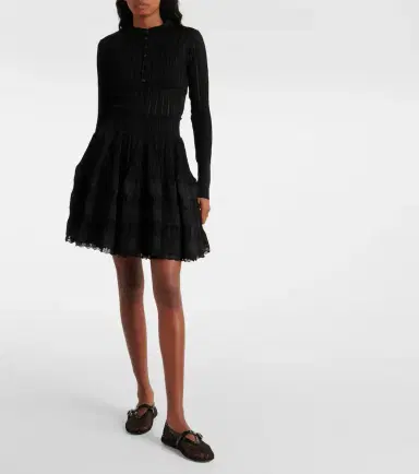 Alaia Alaïa Ribbed-knit cropped cardigan | Thumbnail 2