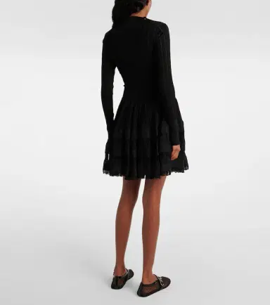 Alaia Alaïa Ribbed-knit cropped cardigan | Thumbnail 3