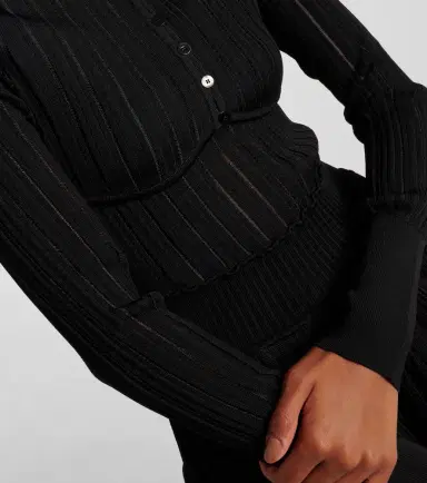 Alaia Alaïa Ribbed-knit cropped cardigan | Thumbnail 5