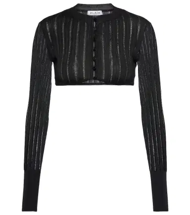 Alaia Alaïa Ribbed-knit cropped cardigan | Thumbnail 1