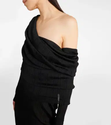 Alaïa Alaïa Draped off-shoulder maxi dress | Thumbnail 6
