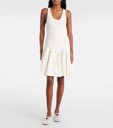 Alaïa Alaïa Skater cotton lace minidress | Thumbnail 2