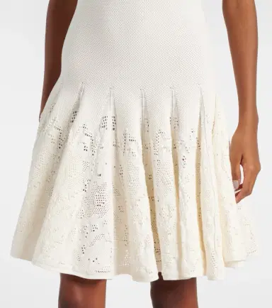 Alaïa Alaïa Skater cotton lace minidress | Thumbnail 3