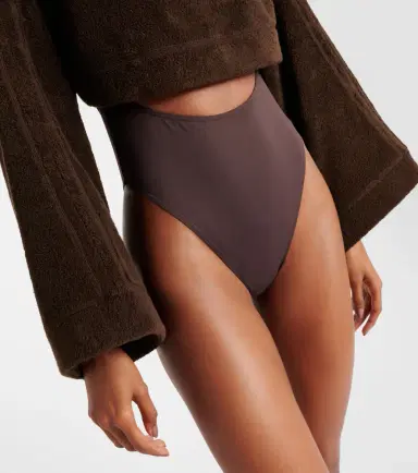 Alaïa Alaïa Cropped cotton terry hoodie | Thumbnail 4