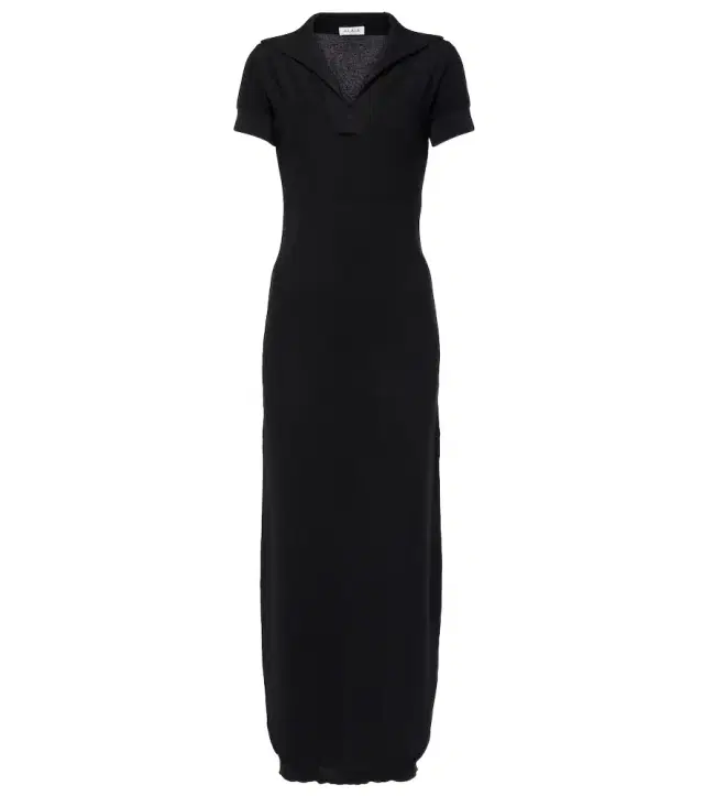 Alaïa Semi-sheer polo dress