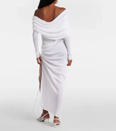 Alaïa Alaïa Off-shoulder ruched maxi dress | Thumbnail 6