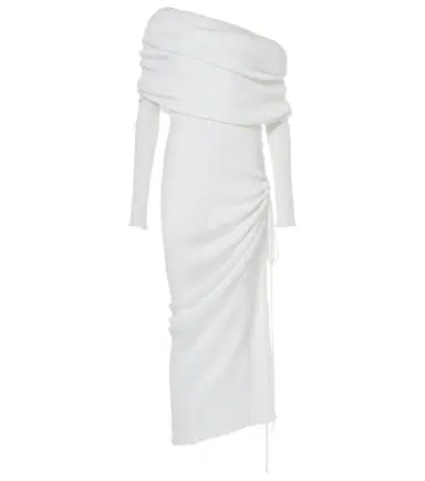 Alaïa Alaïa Off-shoulder ruched maxi dress | Thumbnail 1