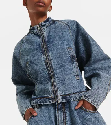 Alaïa Alaïa Round Racing denim jacket | Thumbnail 3