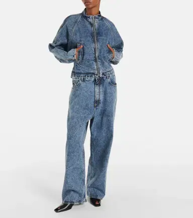 Alaïa Alaïa Round Racing denim jacket | Thumbnail 5