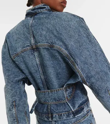 Alaïa Alaïa Round Racing denim jacket | Thumbnail 6