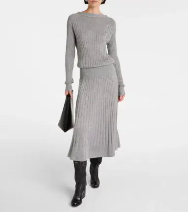 Proenza Schouler Eden wool-blend midi dress | Thumbnail 4